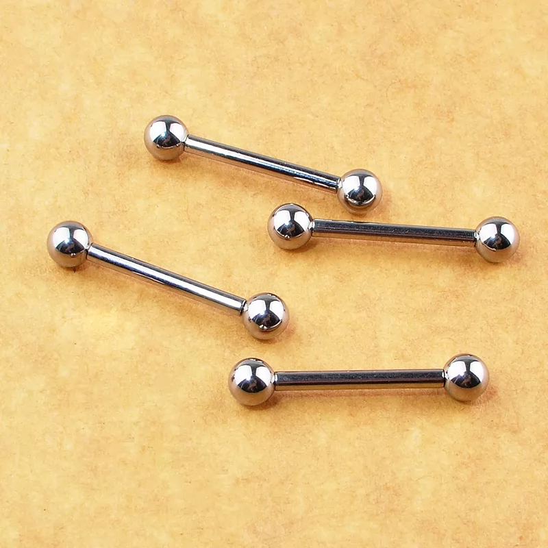 NSPJ ASTM F136 Titanium Externally Threaded 14G and 16G Micro Tongue Barbell Piercing Multiple arbitrary combinations  BBL