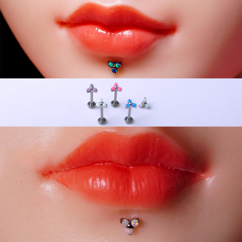 Piercing Jewelry Titanium ASTM F136 Lips Body Piercing Jewelry P001+P102