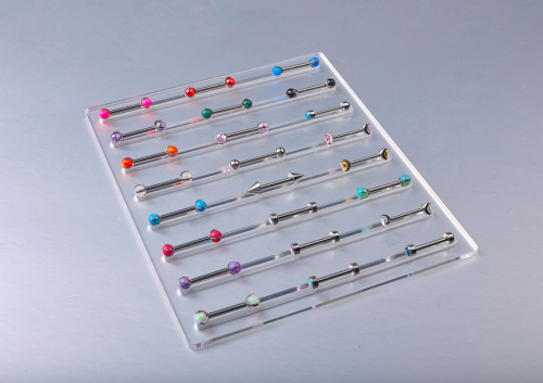Nine Safe Piercing Jewelry display rack no Logo High Transparent Acrylic-- DIS-11