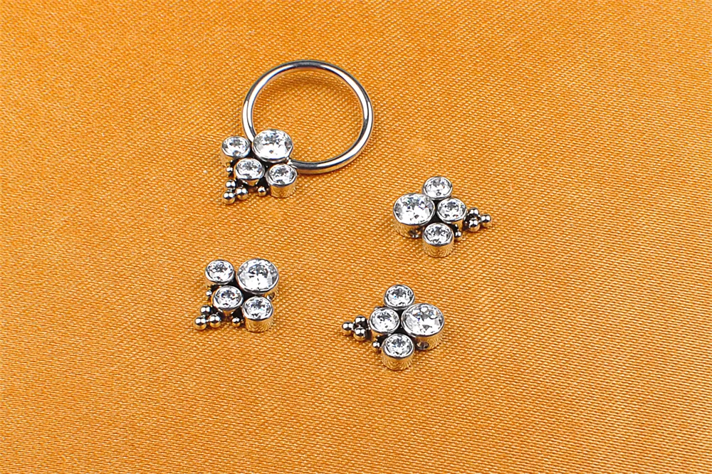 CBR Jewellery ASTM F136 Nipple Jewelry Body Piercing Titanium Jewelry Rings Zircon Jewelry ASTM F136-W29